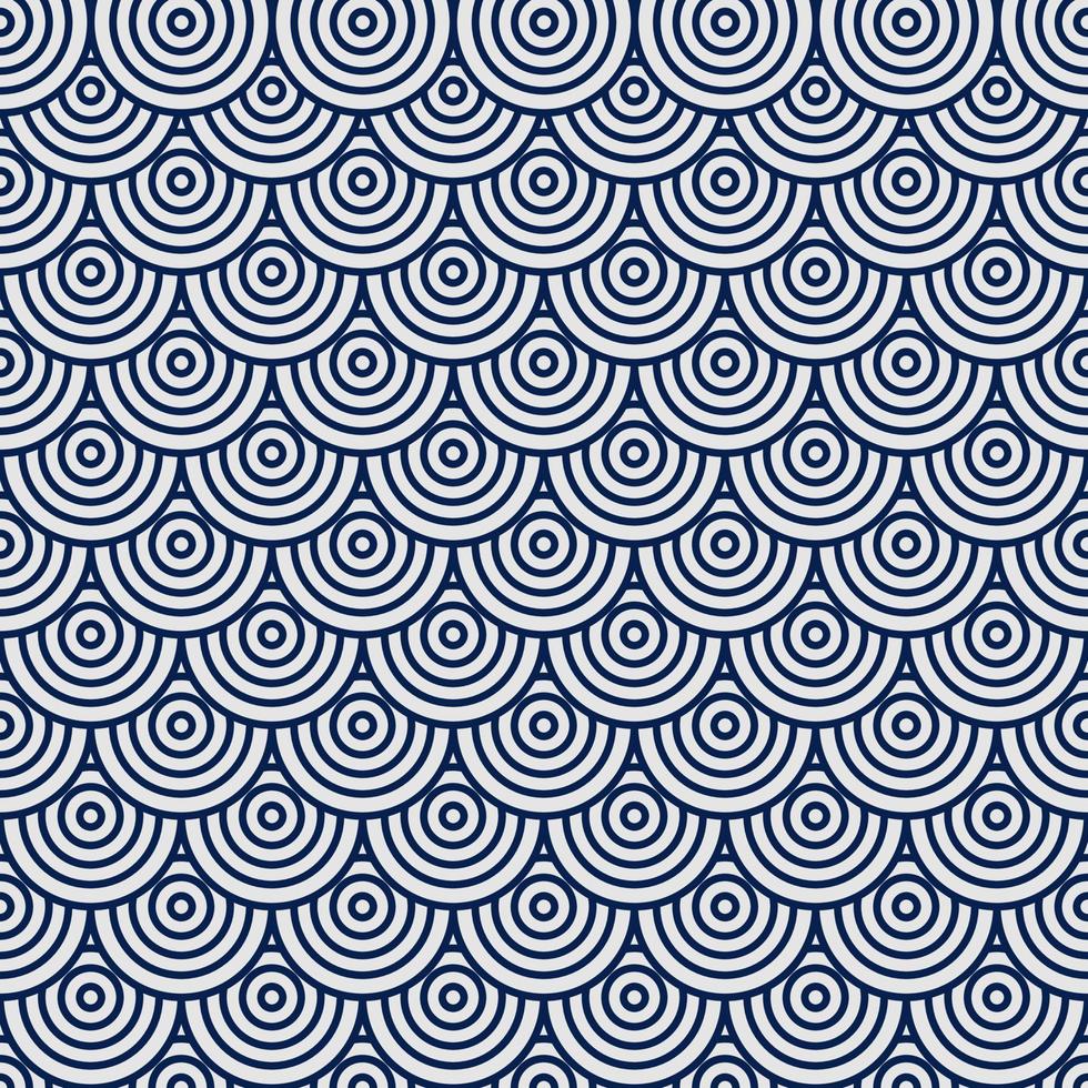marineblauwe Japanse geometrische patroonachtergrond. vector