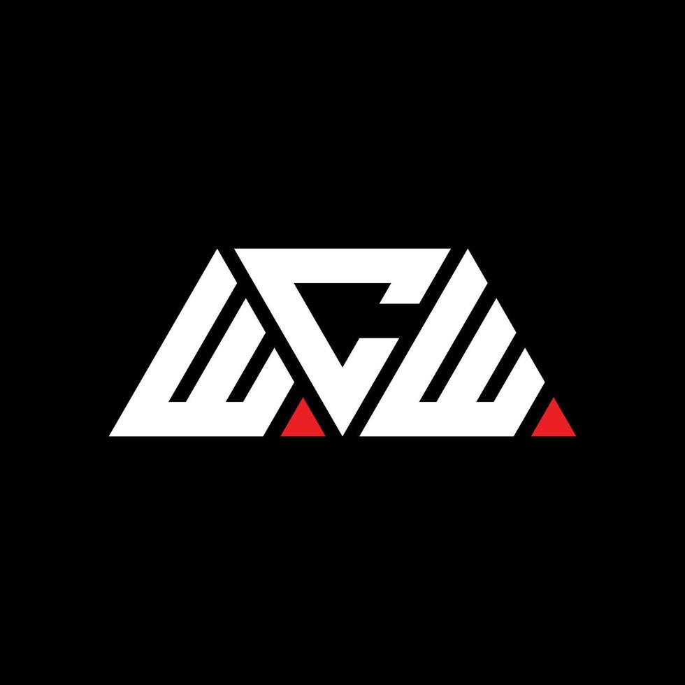 wcw driehoek brief logo ontwerp met driehoekige vorm. wcw driehoek logo ontwerp monogram. wcw driehoek vector logo sjabloon met rode kleur. wcw driehoekig logo eenvoudig, elegant en luxueus logo. wcw