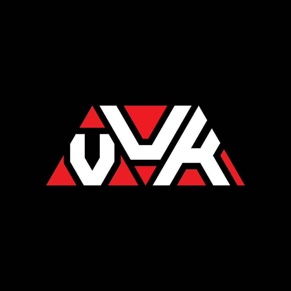 vuk driehoek brief logo ontwerp met driehoekige vorm. vuk driehoek logo ontwerp monogram. vuk driehoek vector logo sjabloon met rode kleur. vuk driehoekig logo eenvoudig, elegant en luxueus logo. vuk