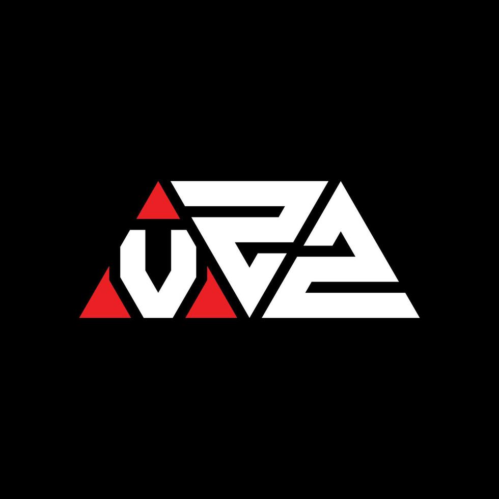 vzz driehoek brief logo ontwerp met driehoekige vorm. vzz driehoek logo ontwerp monogram. vzz driehoek vector logo sjabloon met rode kleur. vzz driehoekig logo eenvoudig, elegant en luxueus logo. vzz