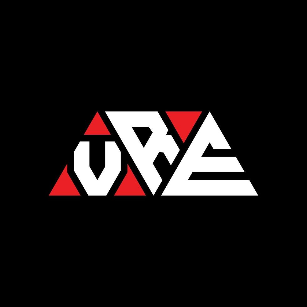 vre driehoek brief logo ontwerp met driehoekige vorm. vre driehoek logo ontwerp monogram. vre driehoek vector logo sjabloon met rode kleur. vre driehoekig logo eenvoudig, elegant en luxueus logo. vre