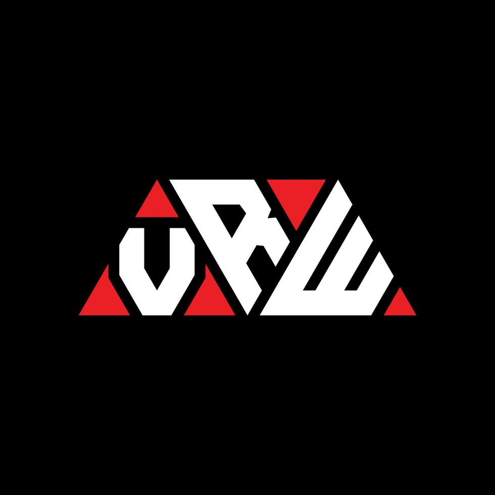 vrw driehoek brief logo ontwerp met driehoekige vorm. vrw driehoek logo ontwerp monogram. vrw driehoek vector logo sjabloon met rode kleur. vrw driehoekig logo eenvoudig, elegant en luxueus logo. vrw