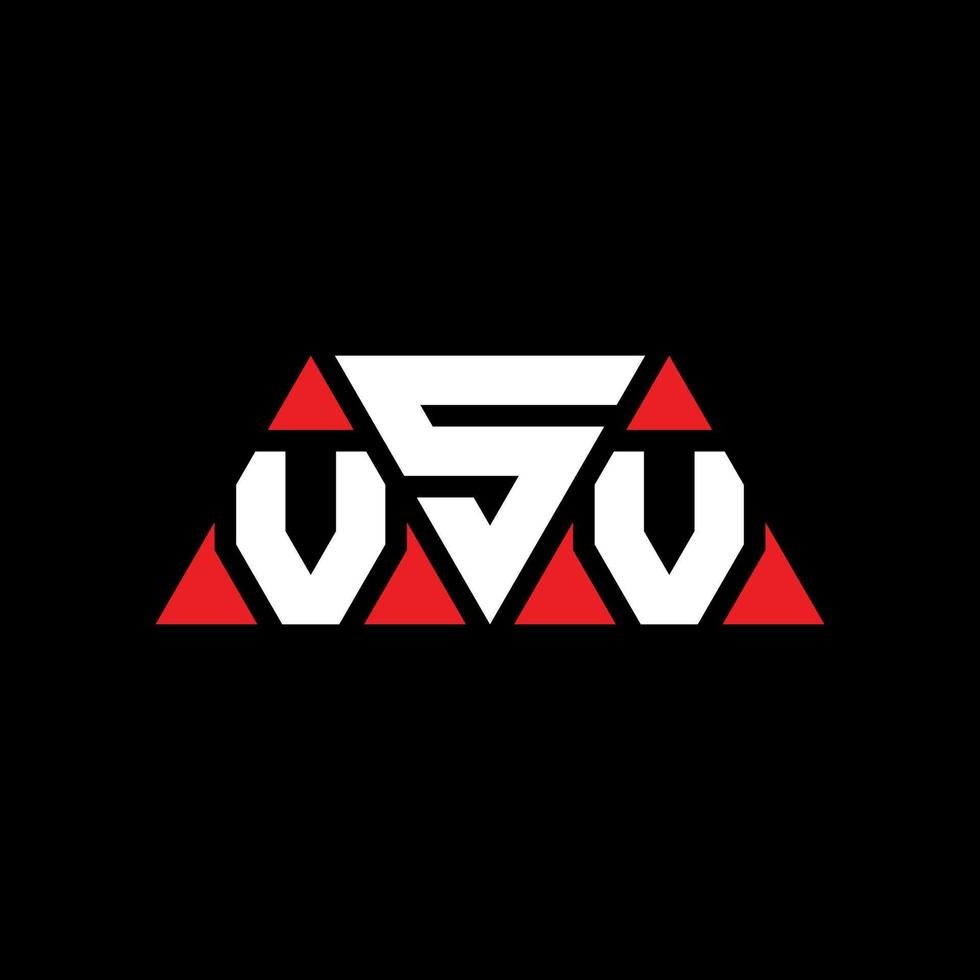 vsv driehoek brief logo ontwerp met driehoekige vorm. vsv driehoek logo ontwerp monogram. vsv driehoek vector logo sjabloon met rode kleur. vsv driehoekig logo eenvoudig, elegant en luxueus logo. vsv