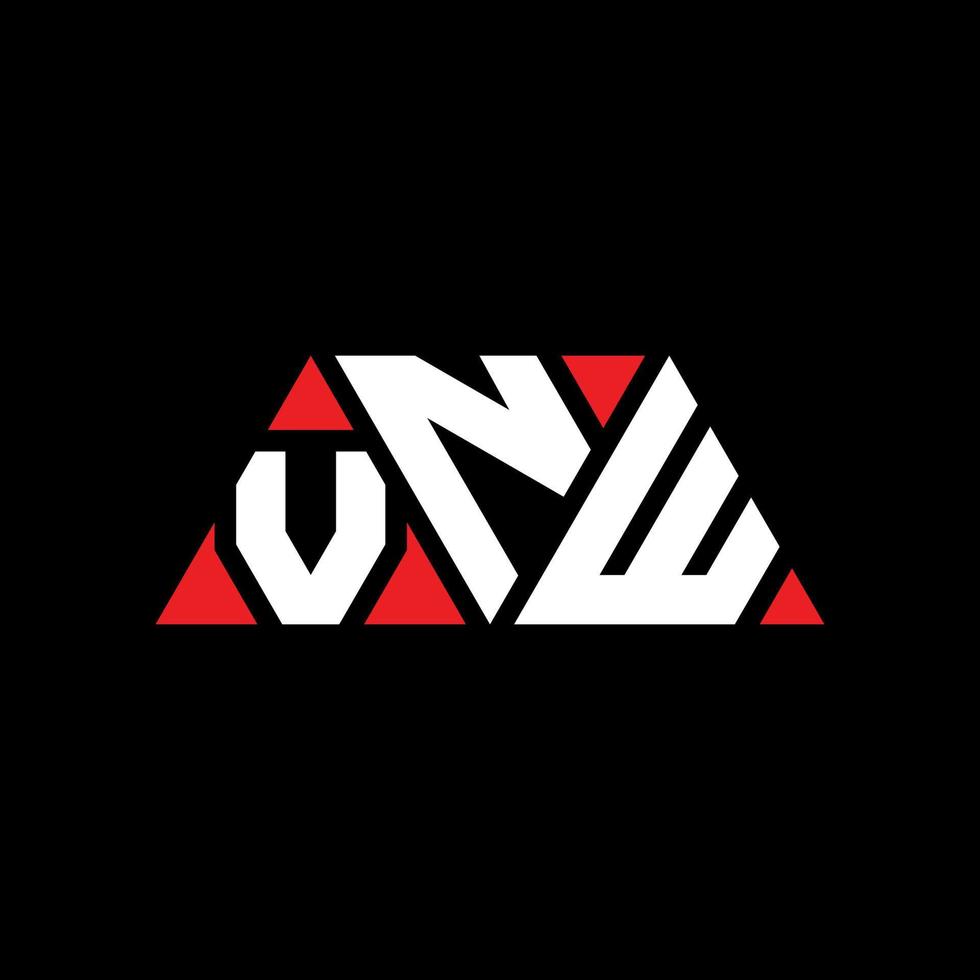 vnw driehoek brief logo ontwerp met driehoekige vorm. vnw driehoek logo ontwerp monogram. vnw driehoek vector logo sjabloon met rode kleur. vnw driehoekig logo eenvoudig, elegant en luxueus logo. vnw