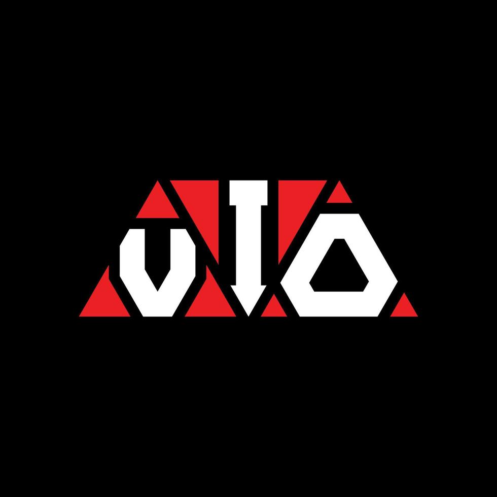 vio driehoek brief logo ontwerp met driehoekige vorm. vio driehoek logo ontwerp monogram. vio driehoek vector logo sjabloon met rode kleur. vio driehoekig logo eenvoudig, elegant en luxueus logo. vio