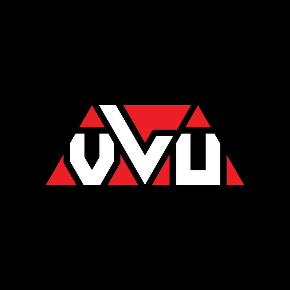 vlu driehoek brief logo ontwerp met driehoekige vorm. vlu driehoek logo ontwerp monogram. vlu driehoek vector logo sjabloon met rode kleur. vlu driehoekig logo eenvoudig, elegant en luxueus logo. vlu