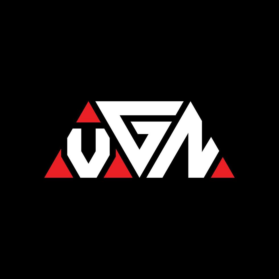 vgn driehoek brief logo ontwerp met driehoekige vorm. vgn driehoek logo ontwerp monogram. vgn driehoek vector logo sjabloon met rode kleur. vgn driehoekig logo eenvoudig, elegant en luxueus logo. vgn