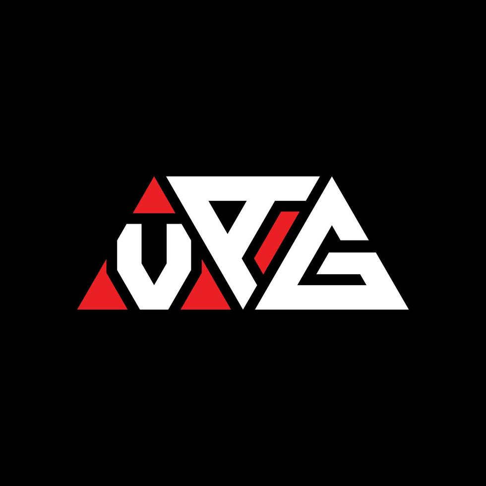 vag driehoek brief logo ontwerp met driehoekige vorm. vag driehoek logo ontwerp monogram. vag driehoek vector logo sjabloon met rode kleur. vag driehoekig logo eenvoudig, elegant en luxueus logo. vage