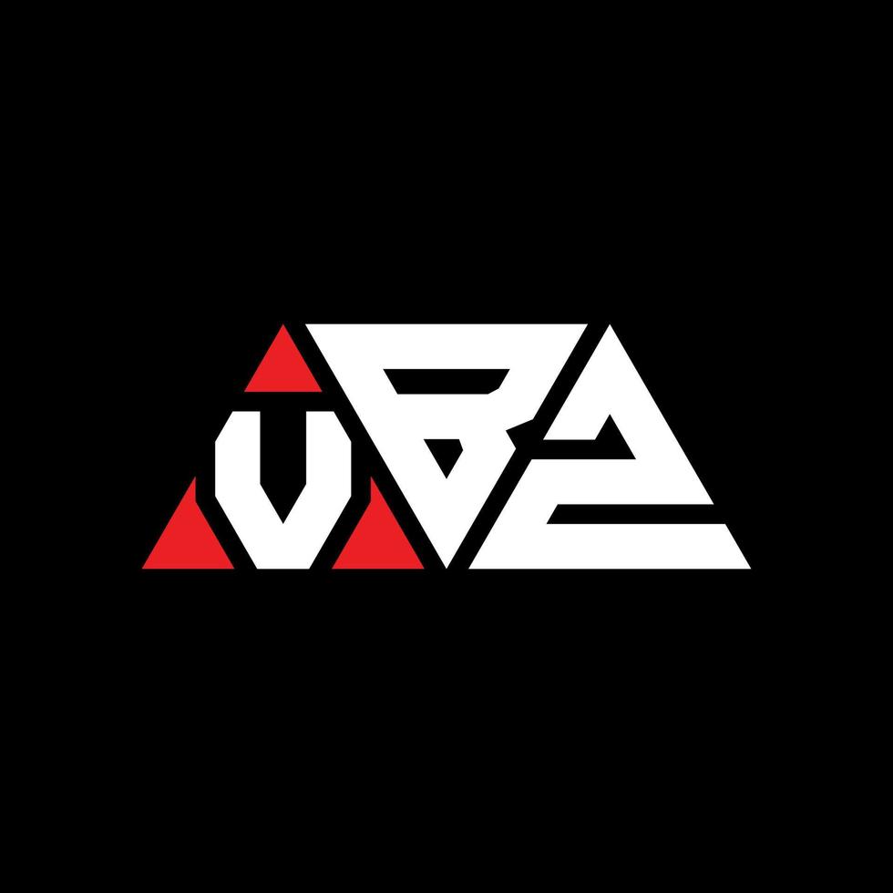 vbz driehoek brief logo ontwerp met driehoekige vorm. vbz driehoek logo ontwerp monogram. vbz driehoek vector logo sjabloon met rode kleur. vbz driehoekig logo eenvoudig, elegant en luxueus logo. vbz