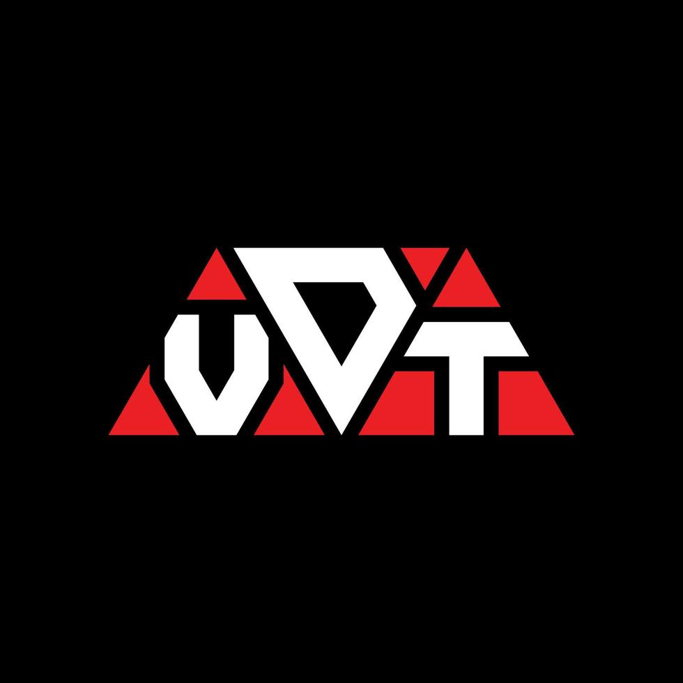 vdt driehoek brief logo ontwerp met driehoekige vorm. vdt driehoek logo ontwerp monogram. vdt driehoek vector logo sjabloon met rode kleur. vdt driehoekig logo eenvoudig, elegant en luxueus logo. vdt