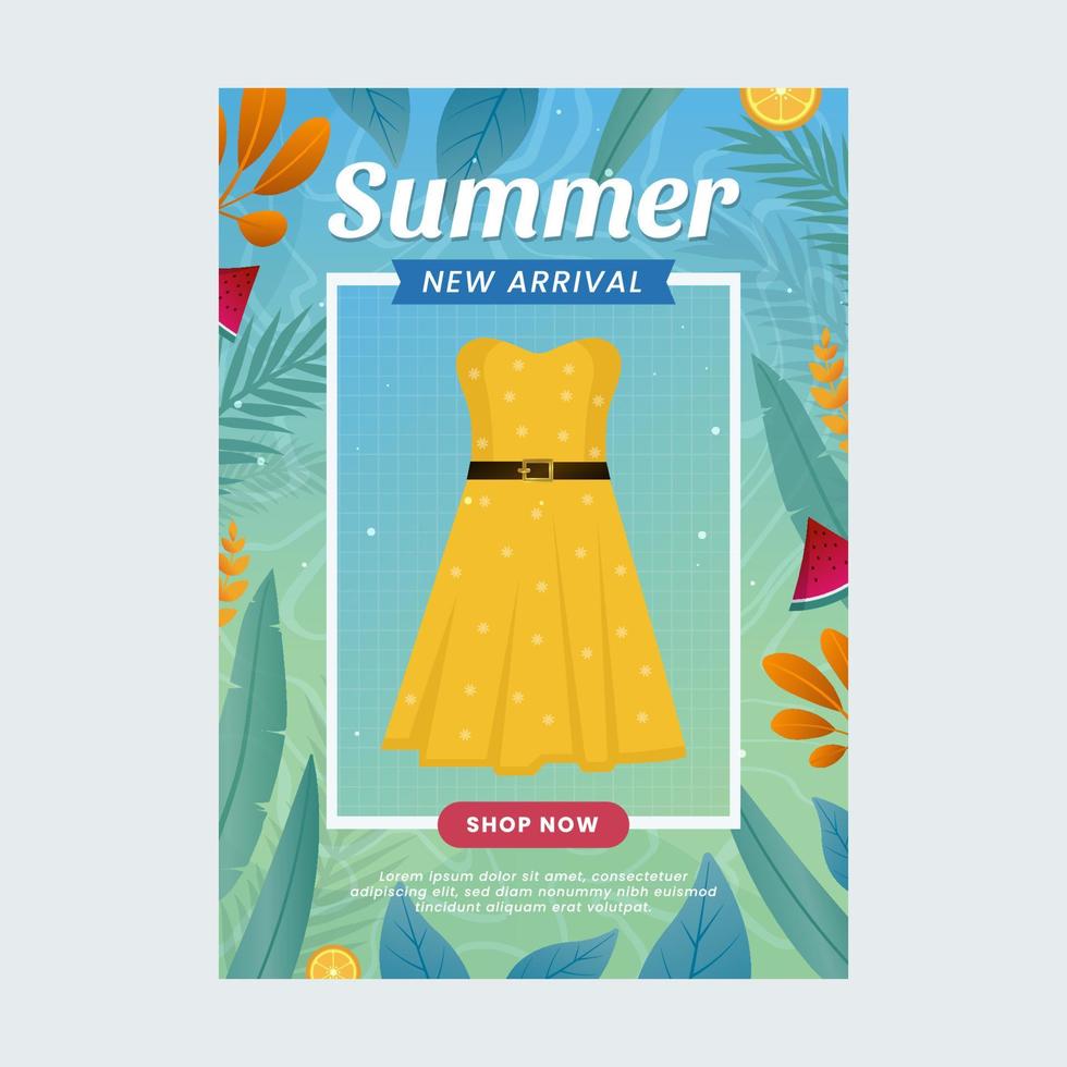 zomer nieuwe aankomst mode poster vector