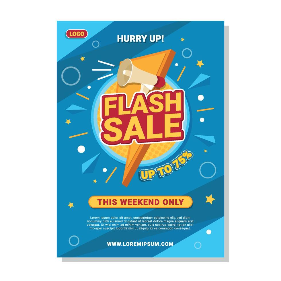 flash verkoop poster vector