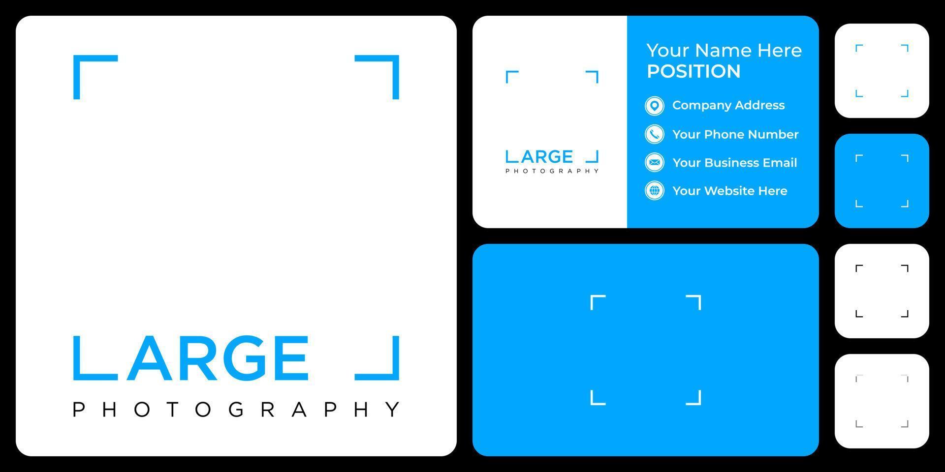 letter l monogram fotografie logo ontwerp met sjabloon voor visitekaartjes. vector