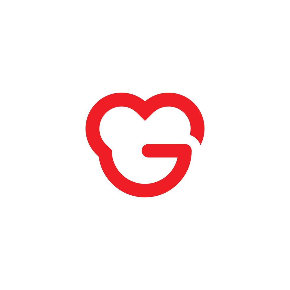 g liefde logo ontwerp vector