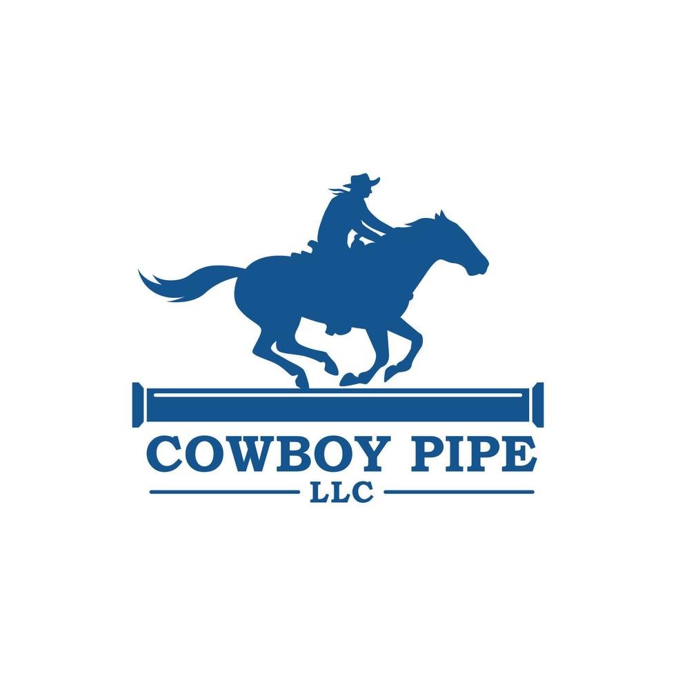 cowboy pijp logo vector illustratie
