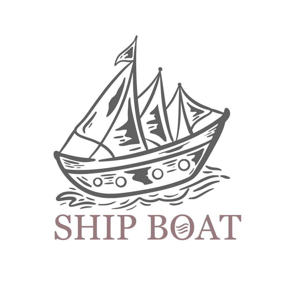 schip boot illustratie logo vector