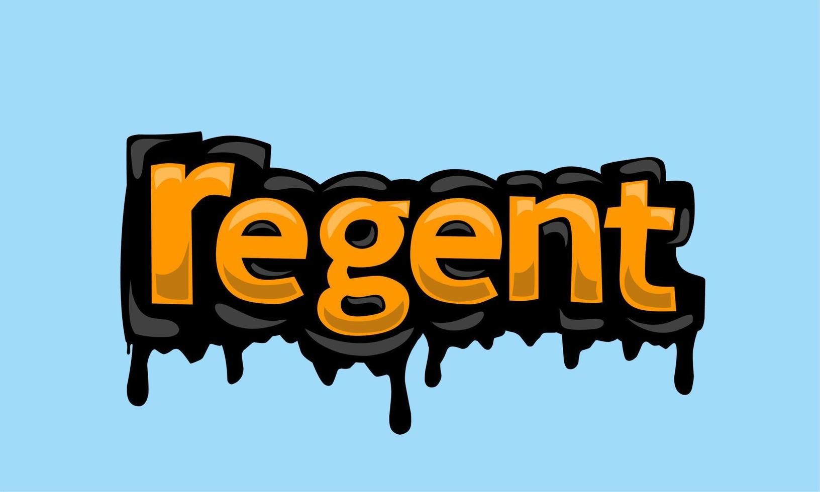 regent schrijven vector ontwerp op blauwe achtergrond