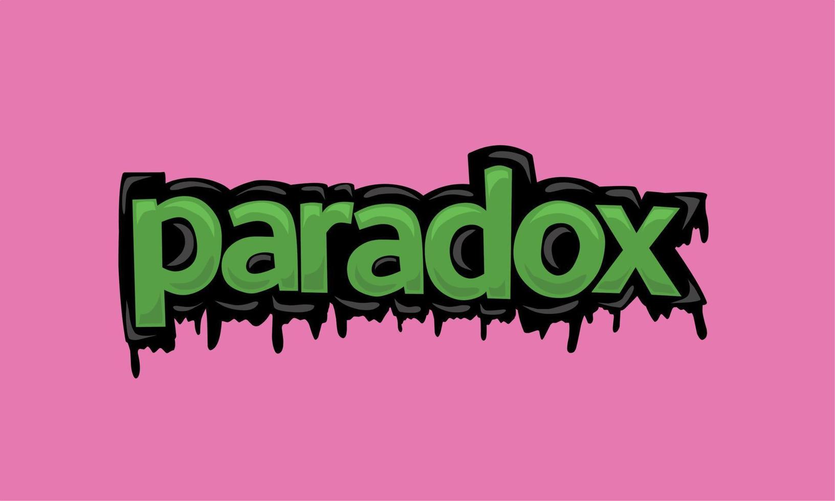 paradox schrijven vector ontwerp op roze achtergrond