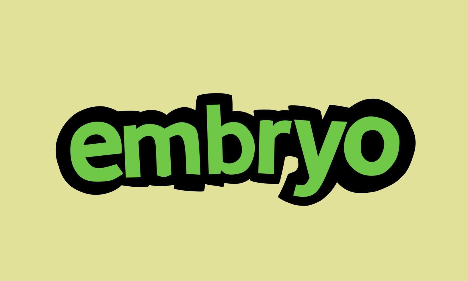 embryo schrijven vector ontwerp op gele achtergrond