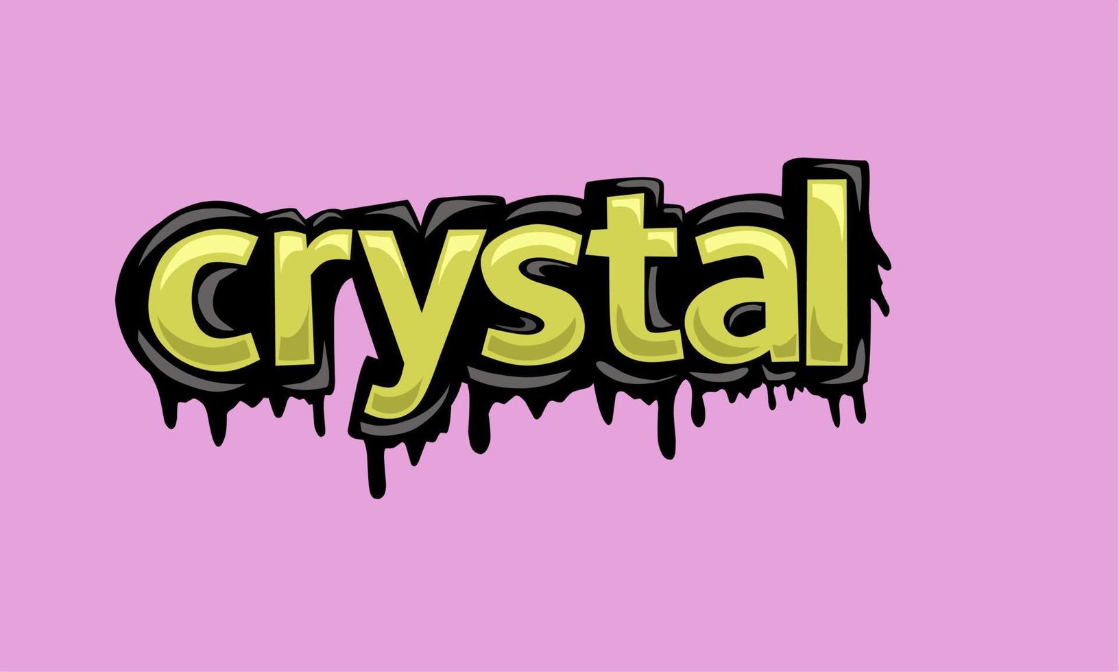 kristal schrijven vector ontwerp op roze achtergrond