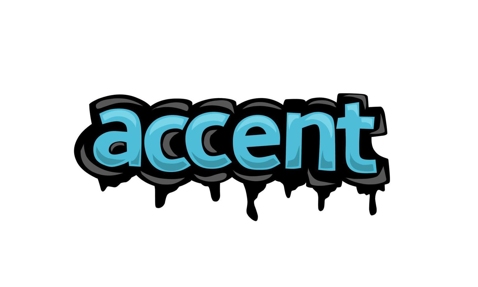 accent schrijven vector ontwerp op witte achtergrond