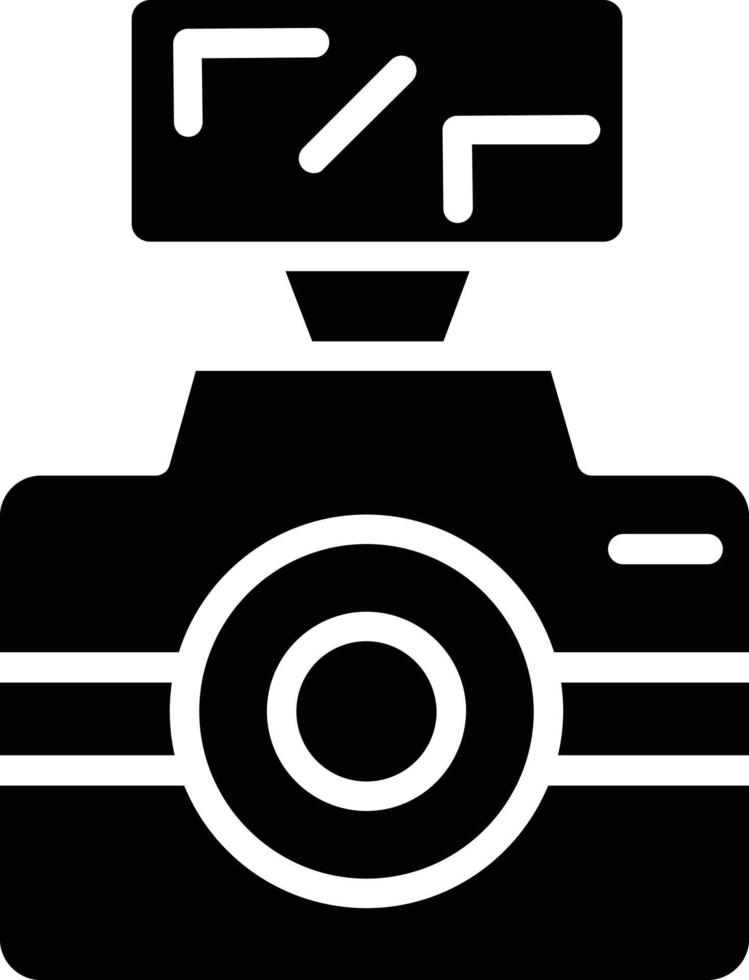 glyph-pictogram voor camerafotografie vector