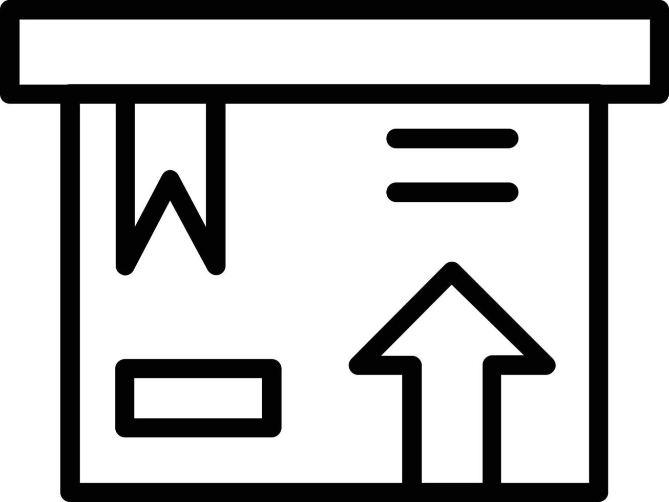 kartonnen vector lijn icoon