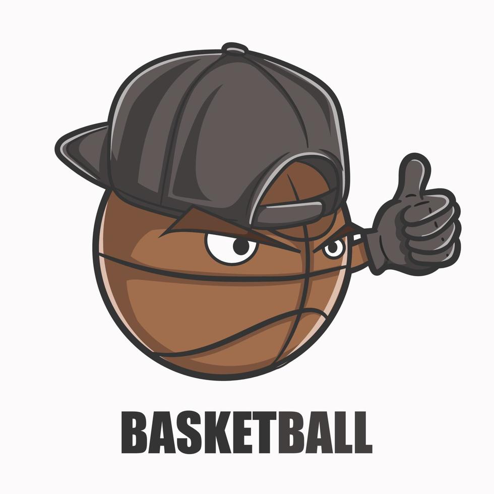 basketbal mascotte vector