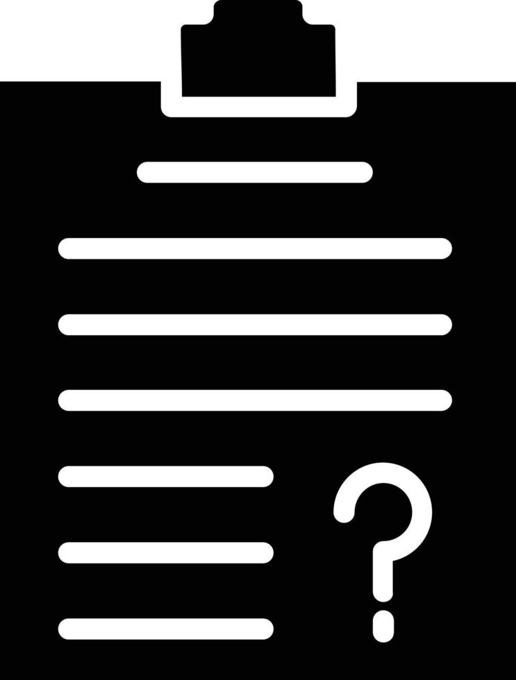 vragenlijst vector glyph icon
