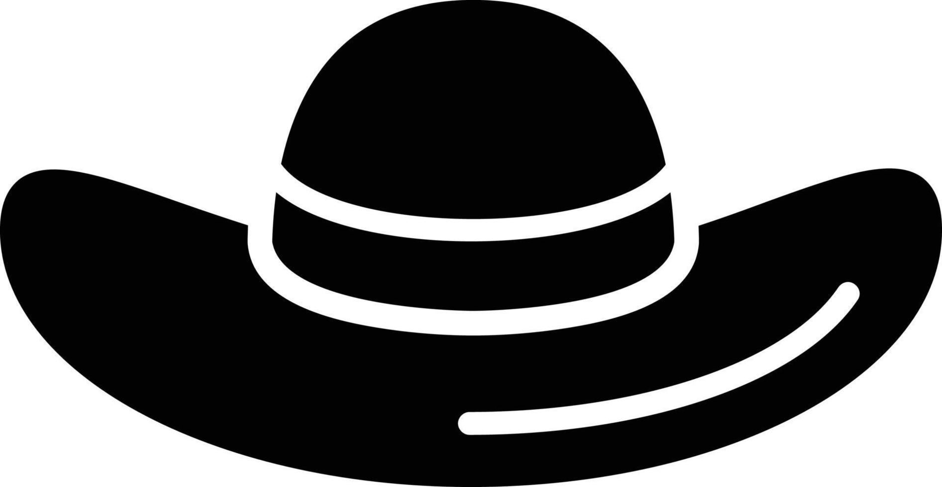 hoed glyph icoon vector