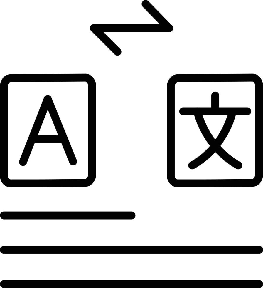 woordenschat vector lijn icoon