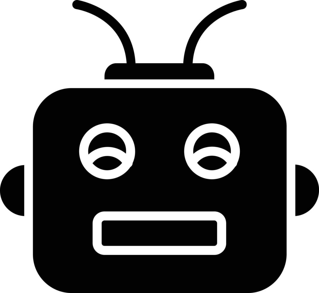 robot vector glyph-pictogram