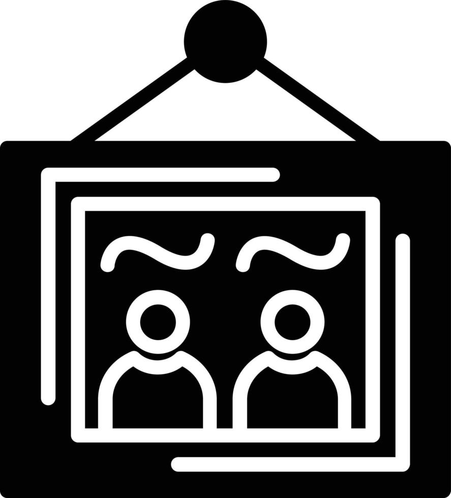 glyph-pictogram fotolijst vector