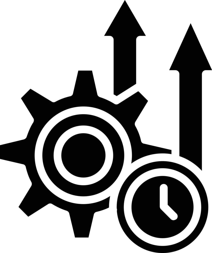 productiviteit glyph-pictogram vector