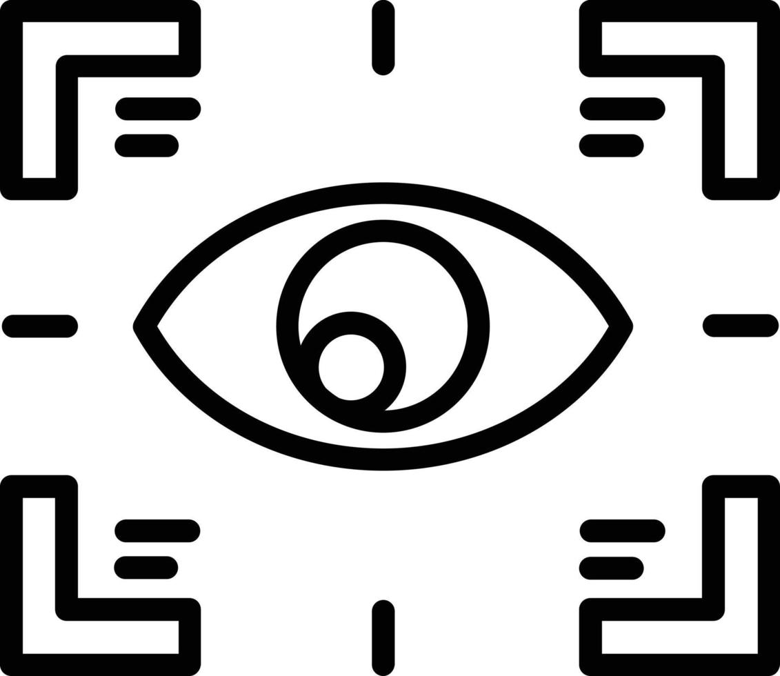 oog scanner vector lijn icoon