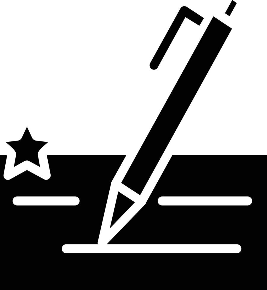 pen glyph-pictogram vector