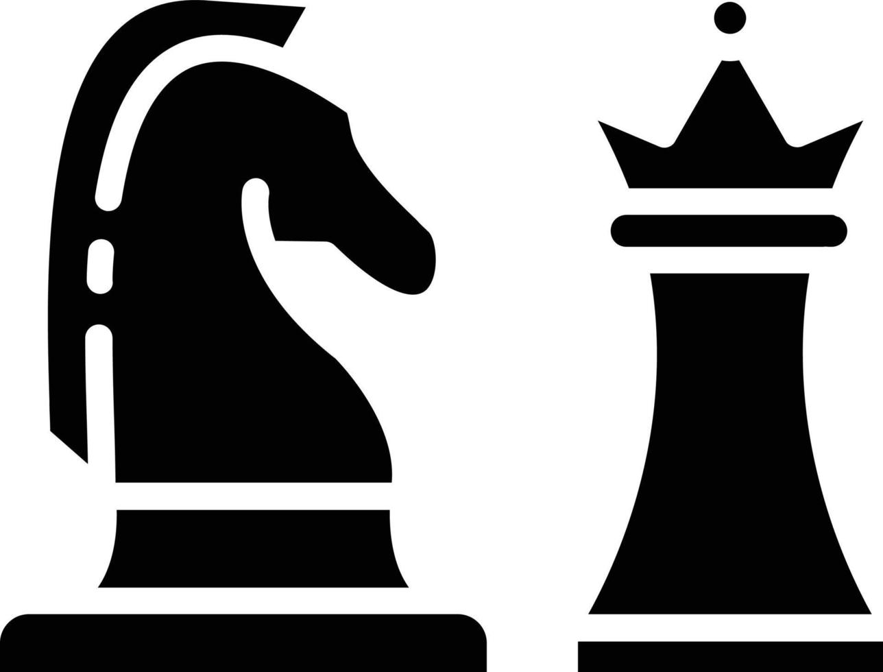 schaak glyph icoon vector