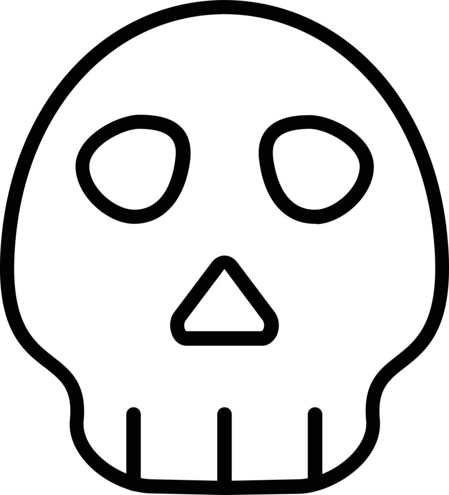 schedel vector lijn icoon