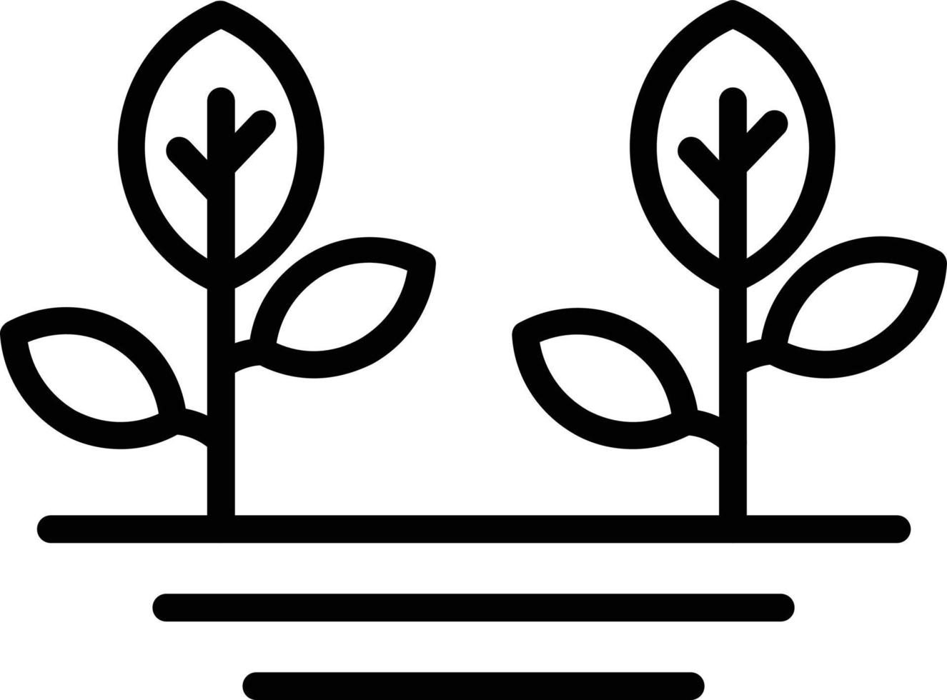 plant vector lijn icoon