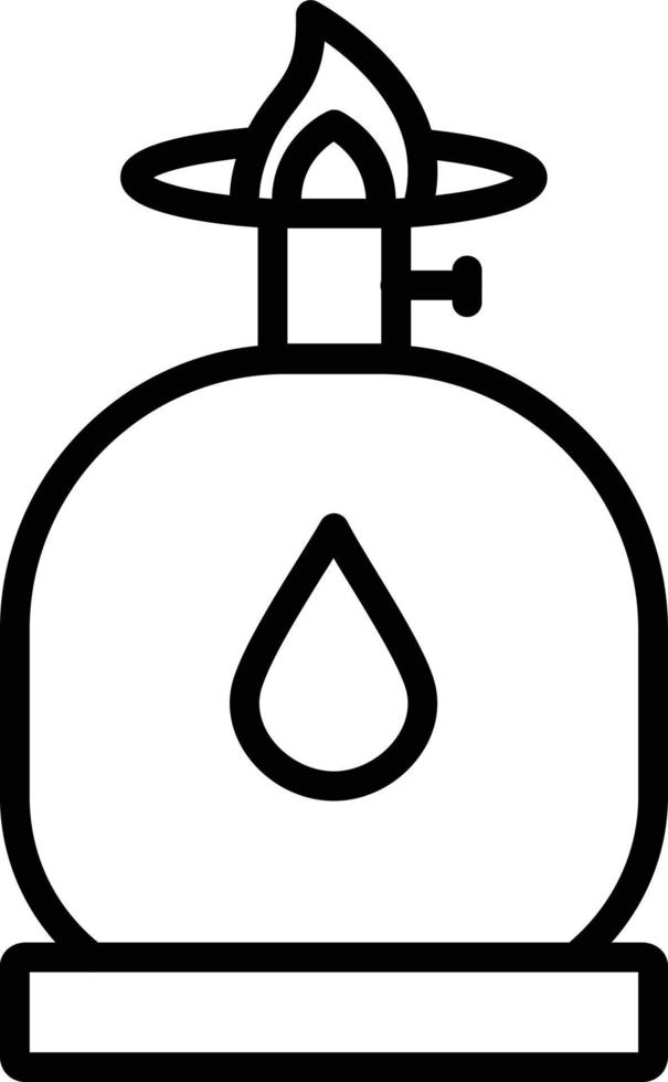 camping gas vector lijn pictogram