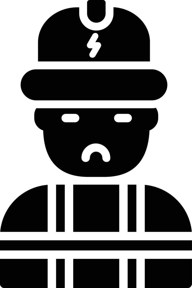 elektricien glyph vector icon