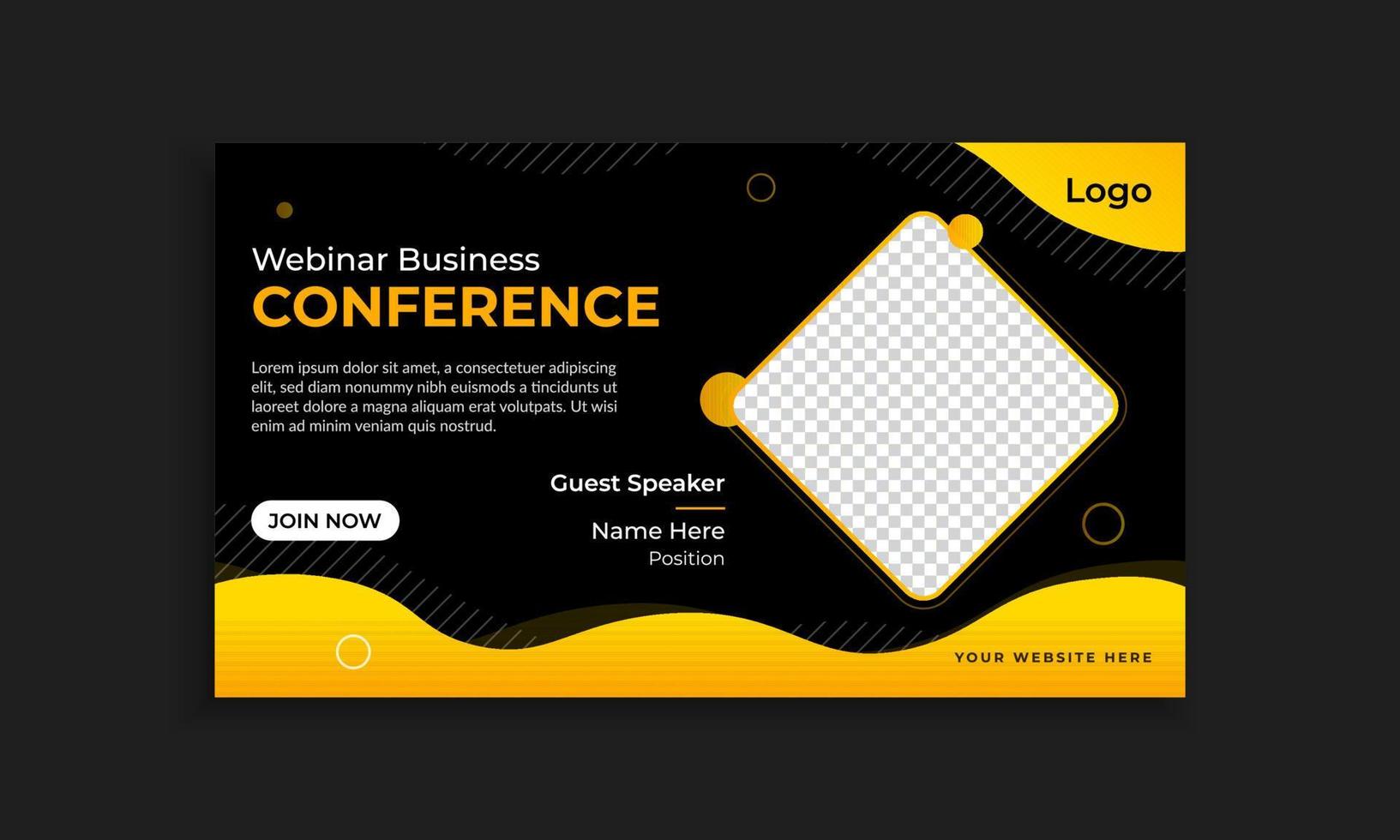 abstracte zakelijke webinar conferentie webbannersjabloon vector