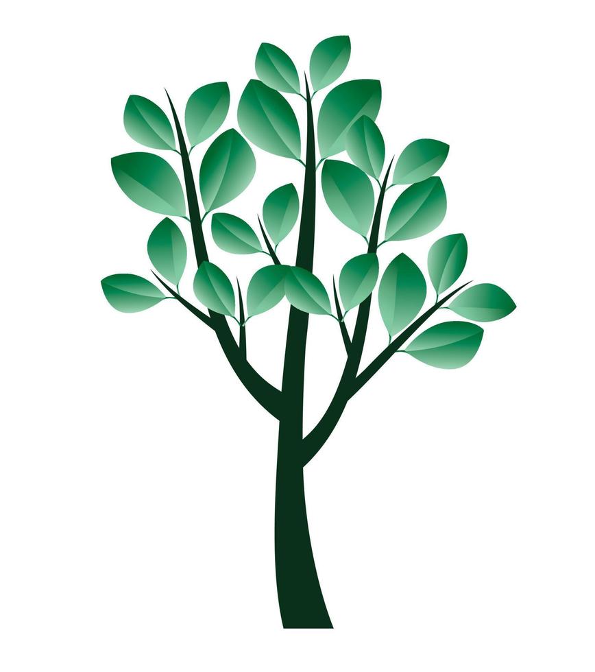 groene lente boom. vectorillustratie. vector