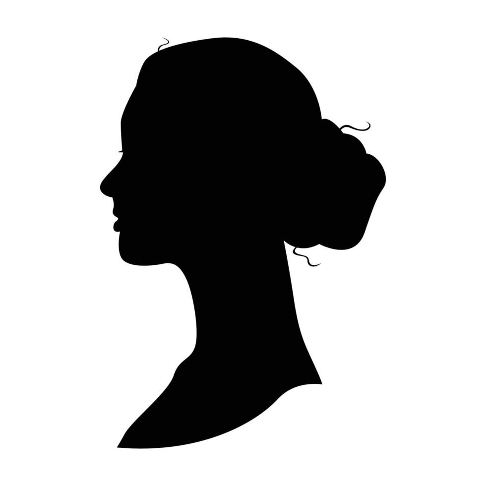 vrouwen silhouet op witte achtergrond vector