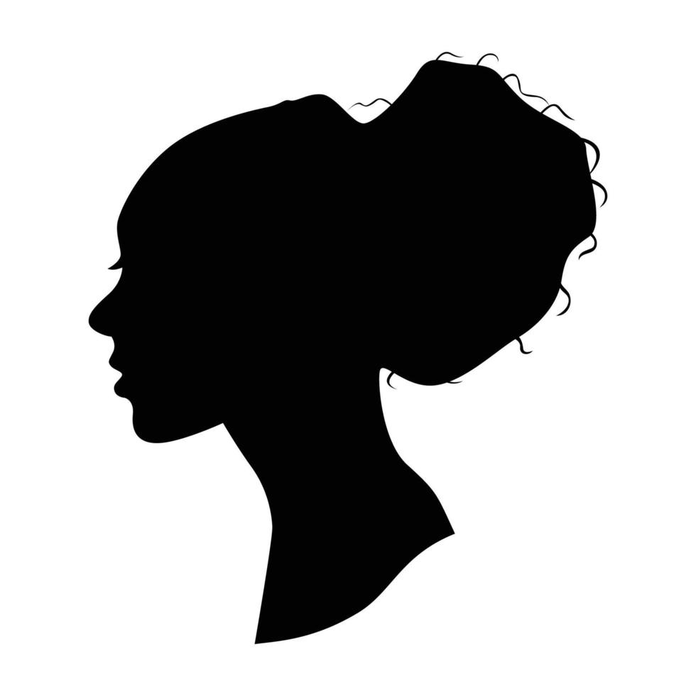 vrouwen silhouet op witte achtergrond vector