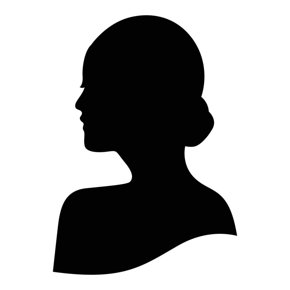 vrouwen silhouet op witte achtergrond vector