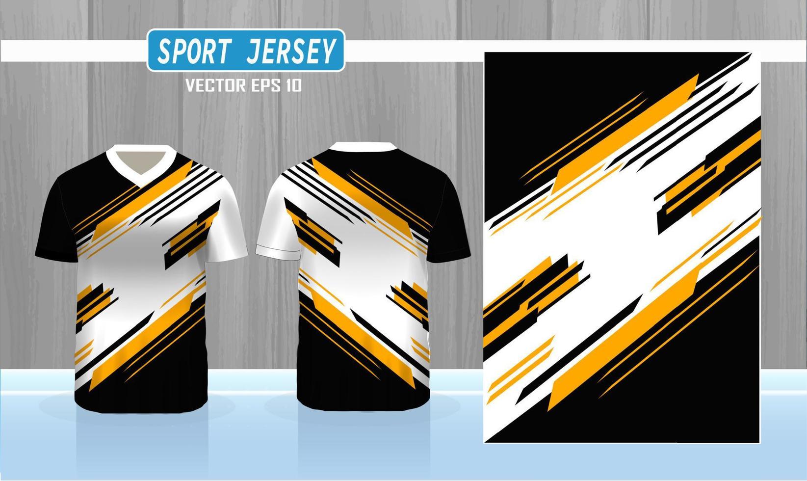 sport jersey en t-shirt sjabloon sport jersey ontwerp vector mockup. sportontwerp voor voetbal, badminton, racen, gaming-jersey.