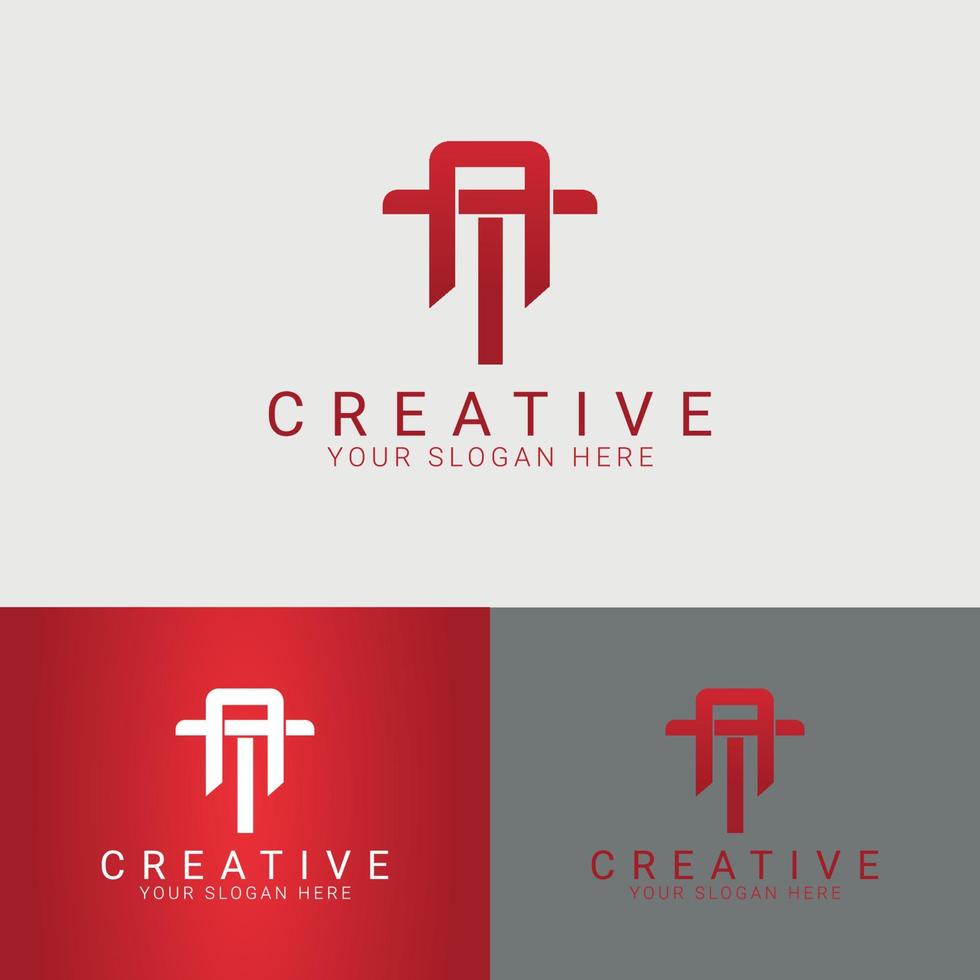 creatief bij letter logo ontwerp vector