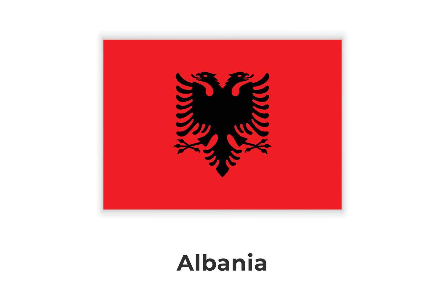 de nationale vlag van albanië vector