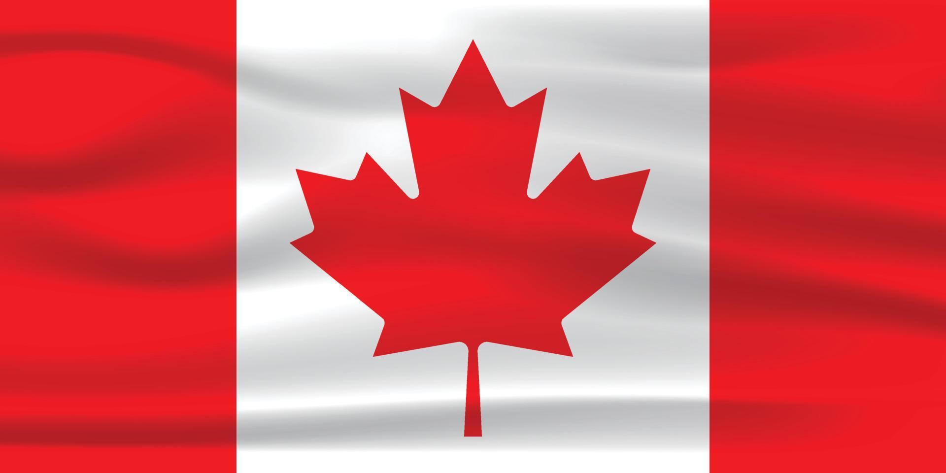 de realistische nationale vlag van canada vector